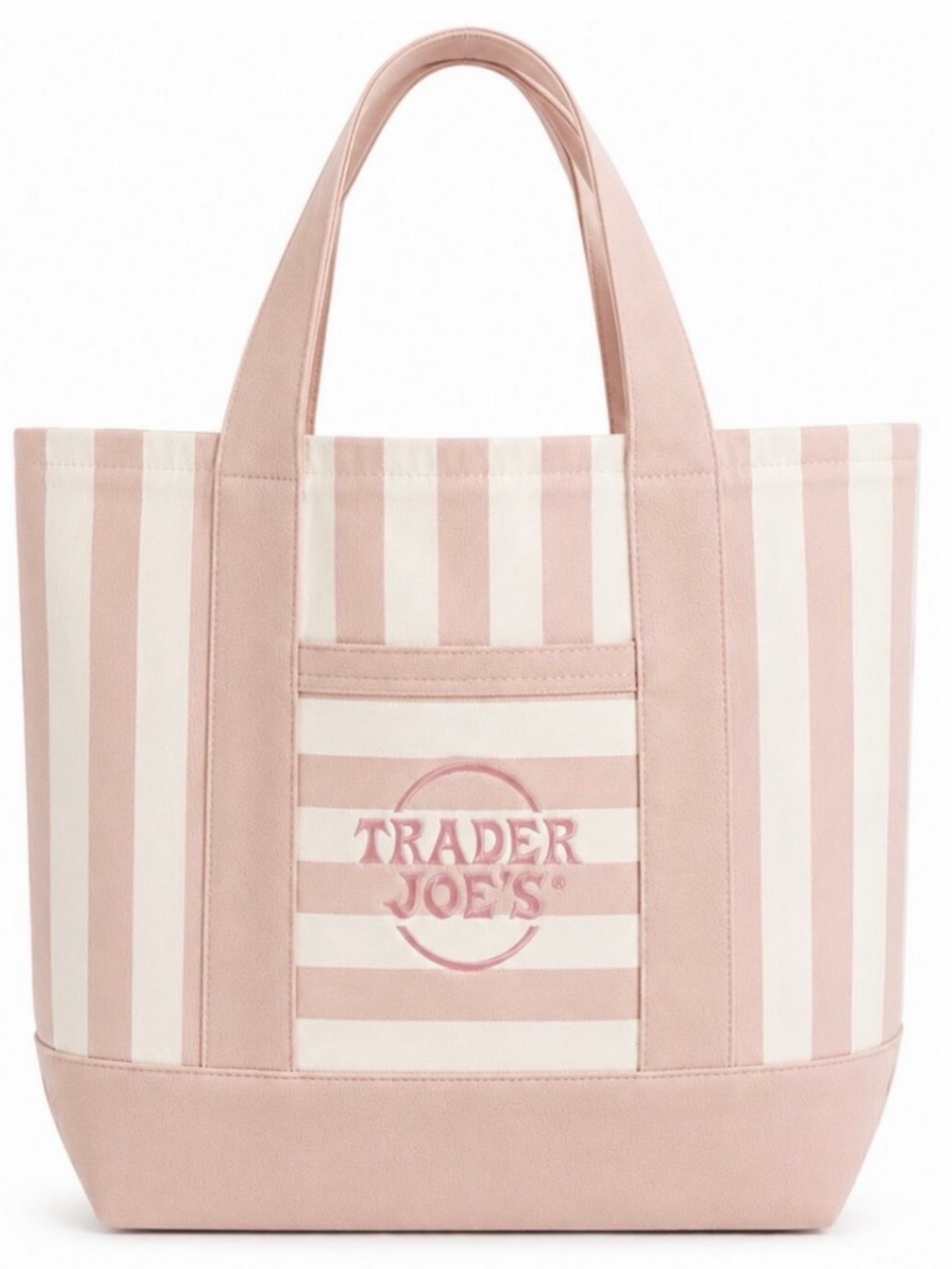 Trader Joe’s Striped Mini Canvas Tote - Pale Pink Limited Summer 2026 release